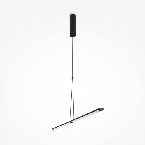 Podélná - M P096PL-L11BK Závěsné svítidlo Supersymmetry 4000K 18W studená bílá 1050lm černý hliník  - MAYTONI - foto 1