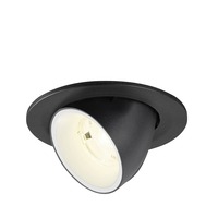 Kruhová - LA 1009416 NUMINOS® GIMBLE S Stropní vestavné svítidlo, 4000 K, 20°, IP20, kulaté, černé / bílé - BIG WHITE (SLV)