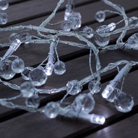 LED osvětlení na BATERIE - DLED BL06 DECOLED LED světelný řetěz na baterie, krystalky, ledově bílá, 10 diod, 1,3 m