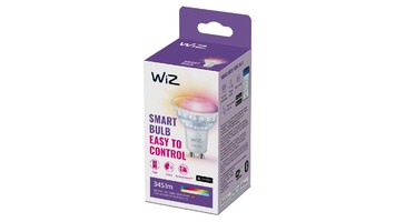 GU10/GZ10 - PH 8720169076761 WiZ LED skleněná žárovka GU10 PAR16 4,7W 345lm 2200-6500K RGB IP20, stmívatelná - PHILIPS