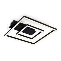 Hranatá - BRILO 3772015 LED stropní svítidlo, 32 cm, 22W, 100lm, černá - BRILO
