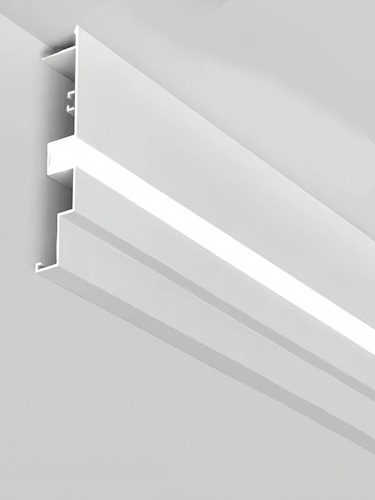 LED páskové profily - Hliníkový profil stropu Bílé tělo/Bílý kryt L=2M - foto 1