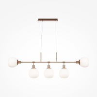 Podélná - M MOD221PL-05G Závěsné svítidlo Erich E14 5x40W zlatá kov sklo - MAYTONI