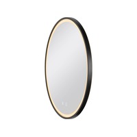 Zrcadla - LA 1007201 TRUKKO 60 zrcadlo Ø 60 cm, chrom, černý okraj - BIG WHITE (SLV)