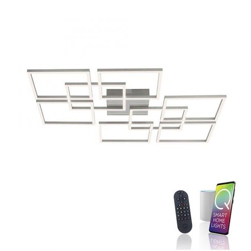 Hranatá - PN 6015-55 Paul Neuhaus, Q-INIGO, LED stropní svítidlo, ocel, Smart Home ZigBee 2700-5000K - PAUL NEUHAUS - foto 1
