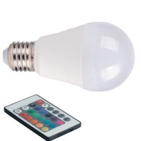 E27 - FAN KLASSIC-E27-RGBW Žárovka LED E27, 9 W, 806 lm, RGB + 4000 K, 300 °, 60 x 100 mm, 15 000 h, CRI 80, dálkový ovladač - FANEUROPE