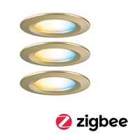Koupelnová - P 92445 LED vestavné svítidlo Nova Coin IP44 kruhové 78mm měnitelná bílá 3x6W 230V zlatá mat hliník - PAULMANN