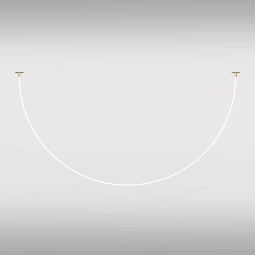 Podélná - M MOD146PL-L40G3K Závěsné svítidlo Tau 3000K 40W teplá bílá 2200lm zlatý hliník - MAYTONI - foto 1