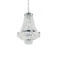 Dekorativní - ILUX 033532  Závěsné svítidlo Ideal Lux Caesar SP6 cromo 033532 38cm stříbrné   - IDEALLUX