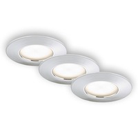 Kruhová - BRI 7204-038 3ks sada LED vestavné svítidlo, pr. 7,5 cm, chrom - BRILONER