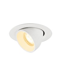 Kruhová - LA 1010060 NUMINOS® GIMBLE XS Stropní vestavné svítidlo, 3000 K, 55°, IP20, kulaté, bílé - BIG WHITE (SLV)