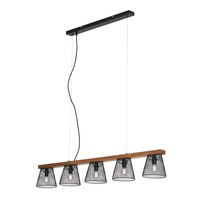 Hranatá - BRI 4077-055 Závěsné svítidlo, 110 cm, max. 25 W, černá - BRILONER