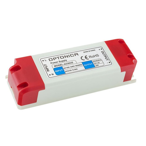 Plastové napájecí zdroje Optonica - LED plastové pouzdro Napájecí zdroj 24V 3 roky záruka - foto 1