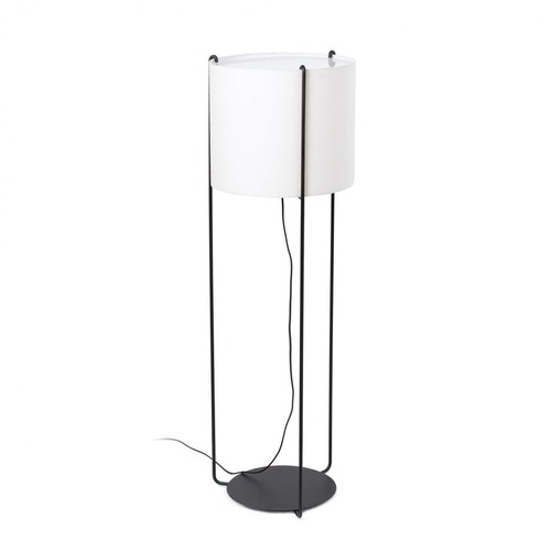 Stojací lampy - FARO 24023-33 DRUM černá/béžová stojací lampa - FARO - foto 1