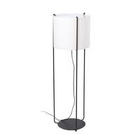 Stojací lampy - FARO 24023-33 DRUM černá/béžová stojací lampa - FARO