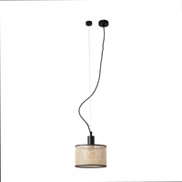 Válec - FARO 64314-47 MAMBO 210 závěsné svítidlo, černá/ratan, pr.210 - FARO