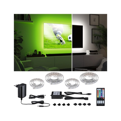 Dekorační - P 78875 MaxLED 250 LED Strip TV Comfort základní sada 55 palců 3,6m 20,5W 277lm/m 30LEDs/m RGBW+ 24VA - PAULMANN - foto 1