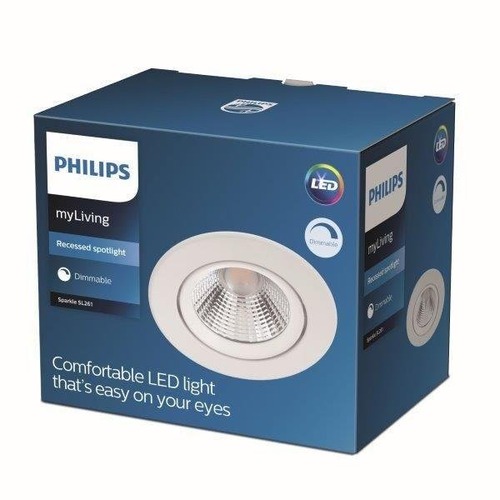 Kruhová - PH 8718699755683 LED Zapuštěné bodové svítidlo Philips SPARKLE SL261 8718699755683 5,5W 350lm 2700K IP20 bílé stmívatelné - PHILIPS (929002374220) - foto 1