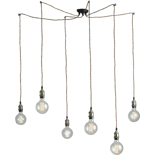 Dekorativní - FAN I-GROOVE-S6 Závěsné svítidlo Groove, měděné, 6 x E27, délka 250 cm - FANEUROPE - foto 1