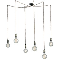 Dekorativní - FAN I-GROOVE-S6 Závěsné svítidlo Groove, měděné, 6 x E27, délka 250 cm - FANEUROPE