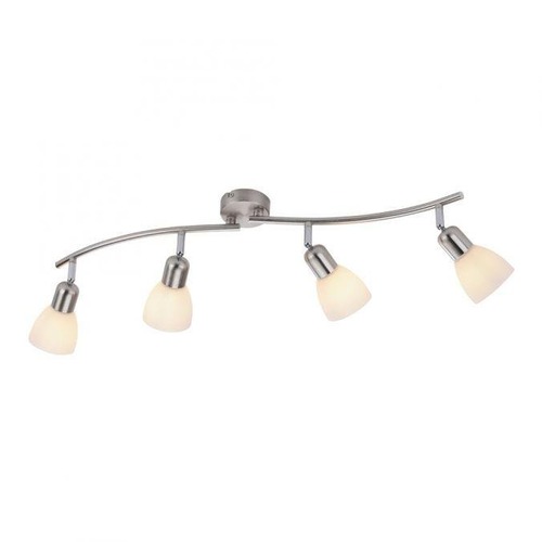 Bodová - LD 11954-55 KARO Stropní svítidlo, barva ocel, 4x E14, skleněné stínidlo, IP20 - LEUCHTEN DIREKT / JUST LIGHT - foto 1