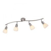 Bodová - LD 11954-55 KARO Stropní svítidlo, barva ocel, 4x E14, skleněné stínidlo, IP20 - LEUCHTEN DIREKT / JUST LIGHT