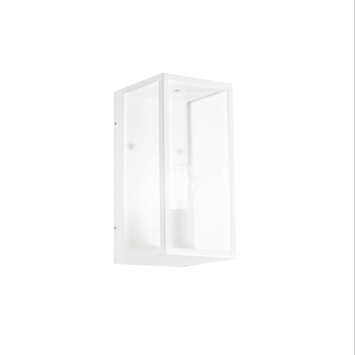 Nástěnná - FAN LANT-MIRAGE-AP-BCO Venkovní nástěnné svítidlo MIRAGE kov/sklo bílá, 1xE27, 23 x 13 x 13 cm - FANEUROPE - foto 1