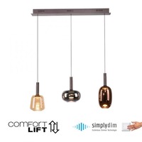 Dekorativní - PN 2680-70 IRIDES LED závěsné svítidlo nastavitelná výška Comfort Lift 3 ramenné stmívatelné paměťová funkce SimplyDim 3000K - PAUL NEUHAUS
