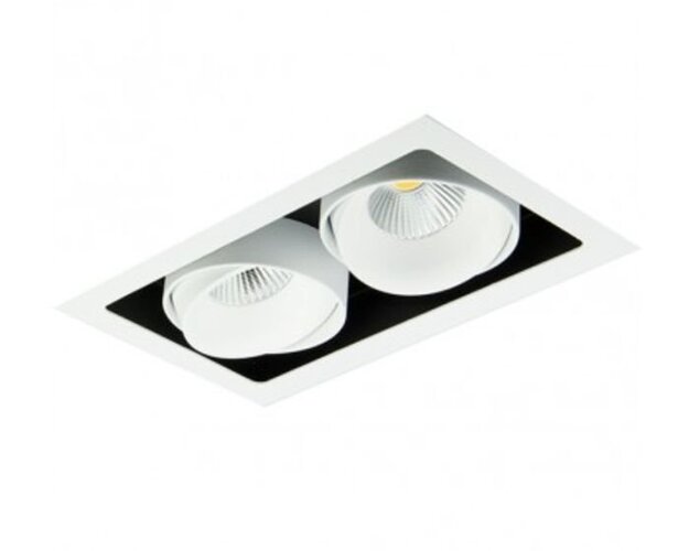 Hranatá - BPM 8202.03.D40.3K Zápustné svítidlo Cube matná bílá s černou polomatnou - BPM - foto 1