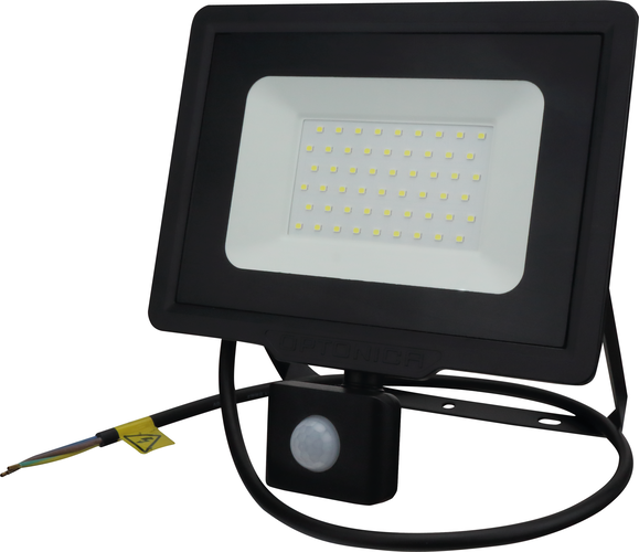LED reflektory Optonica - LED SMD Floodlight Black City Line s kabelem PIR senzoru 70 cm - foto 1