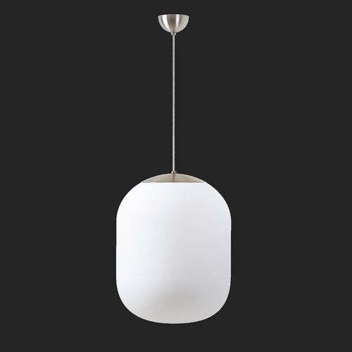 Nouzové osvětlení - OS TAN67374 TANIA S2 závěsné skleněné svítidlo nerez broušená / bílá IP40 3000 K 41W LED nouzové kombinované 3 h (původní kód OS 67374) - OSMONT - foto 1