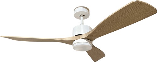 LED stropní svítidla - LED stropní ventilátor 18W/3CCT bílé dřevo + dálkové ovládání
