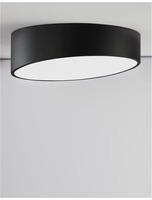 Kruhová - NV 9111261 Stropní svítidlo MAGGIO černý hliník matný bílý akrylový difuzor LED 30W 230V 3000K IP20 - NOVA LUCE