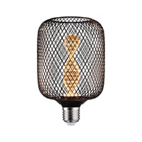 E27 - P 29082 Metallic Glow Standard 230V LED žárovka Zyl E27 Helix 3,5W 1800K černá - PAULMANN