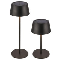 Stolní lampy dekorační - BRILO 7572015 Awia stolní lampička - 2W, 160lm, nabíjecí, LED, stmívatelné, dotykový vypínač, CCT, černá - BRILO