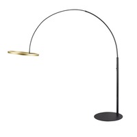 Stojací lampy - LA 1006350 ONE BOW FL stojací lampa černá/mosaz 20 W 1200/1200 lm 2700/3000 K CRI90 140° - BIG WHITE (SLV)