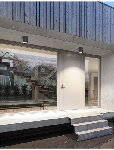 Přisazená - NV 9200611 Venkovní stropní svítidlo CECI černý hliník skleněný difuzor Osram LED 6W 3000K 100-240V 76st. IP65 - NOVA LUCE - foto 1