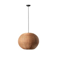 Koule - FARO 65134-75 HAKA 530 závěsné svítidlo, černá/ratan - FARO