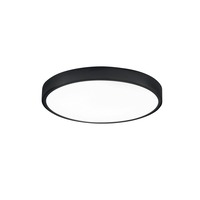 Kruhová - FAN LED-DOMO-R24-NER Koupelnové stropní svítidlo DOMO černá (opakování), 24 W, 2700 lm, 4000 K, IP44, 24 x 2,4 cm - FANEUROPE