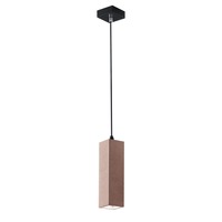 Hranatá - FAN I-KRUK-Q-S1 MAT Závěsné svítidlo Kruk hranaté, cihlové, 1 x GU10, 7 x 130 cm - FANEUROPE