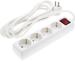 Zásuvky a adaptéry - Napájecí proužek 4 zásuvky + tlačítko ON/OFF