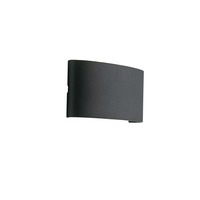 Nástěnná - FAN LED-W-BEETLE GR Venkovní nástěnné svítidlo LED BEETLE antracit hliník 6W 600lm CCT IP54 8x17x4 cm - FANEUROPE