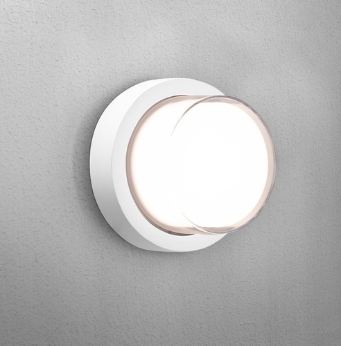 Nástěnná - CEN PARBI-101730 PURA LED venkovní nástěnné svítidlo Round bílá 10W 3000K IP65  - CENTURY - foto 1