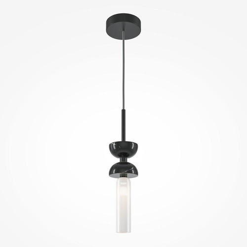 Dekorativní - M MOD178PL-01B Závěsné svítidlo Kyoto G9 20W černý kov mramor - MAYTONI - foto 1