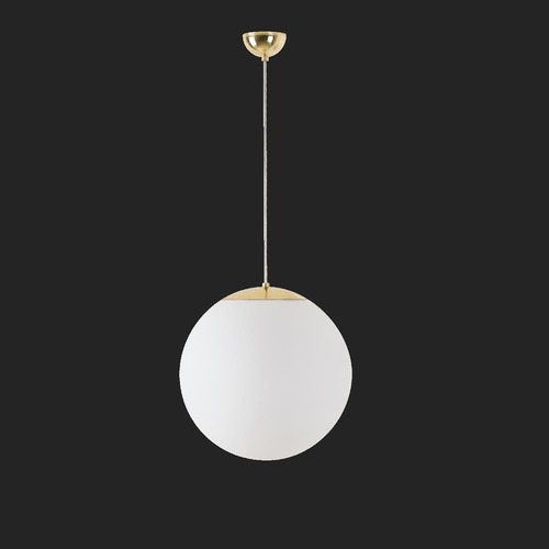 Nouzové osvětlení - OS ADR68842 ADRIA S3 závěsné skleněné svítidlo mosaz leštěná / bílá IP40 4000 K 27W LED nouzové kombinované 1 h (původní kód OS 68842) - OSMONT - foto 1