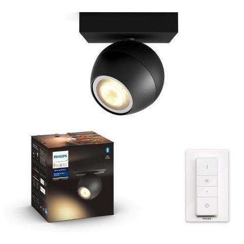 SmartHome Paul Neuhaus - PH 50471/30/P6 Hue White Ambiance Bodové svítidlo Philips Buckram BT 50471/30/P6 LED GU10 1x5W 350lm 2200-6500K 230V, černé s dálkovým ovladačem a Bluetooth - PHILIPS HUE (915005919501) - foto 1