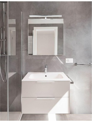 Přisazená - NV 787008 Nástěnné svítidlo nad zrcadlo VANESE chromovaný hliník a akryl LED 18W 3000K IP44 - NOVA LUCE - foto 1