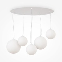 Vícečetná - M MOD321PL-05W1 Závěsné svítidlo Basic form E27 5x40W bílý kov - MAYTONI