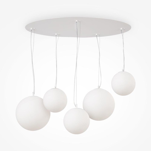 Vícečetná - M MOD321PL-05W1 Závěsné svítidlo Basic form E27 5x40W bílý kov - MAYTONI - foto 1