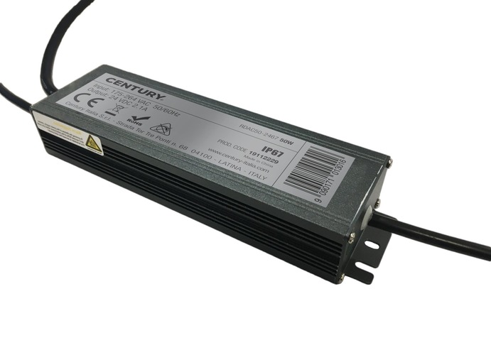 Stabilizované napětí - CEN RDAC50-2467 SPARE PART STRIP LED DRIVER 50W IP67 - CENTURY - foto 1